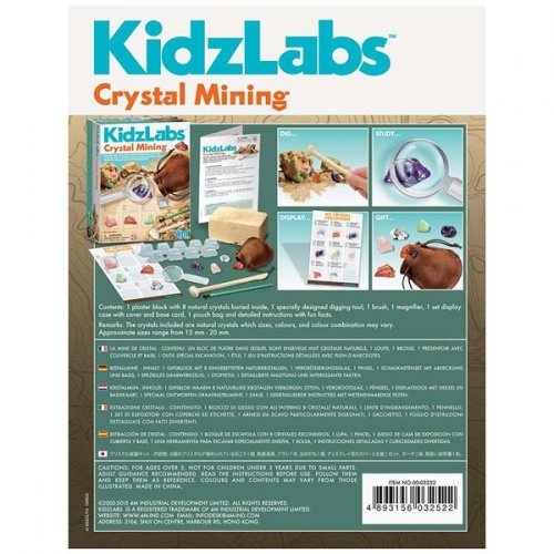 Детская игра набор для раскопок 4M KidzLabs Добыча минералов 00-03252/ML