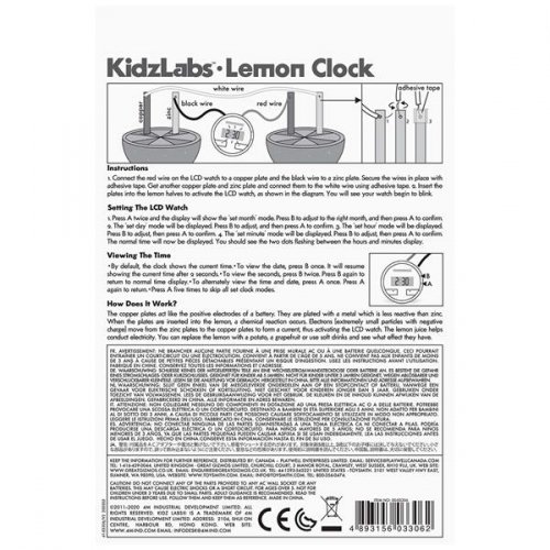 Опыты для детей 4M Science Лимонные часы 00-03306