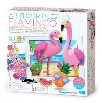 Пазлы для детей 4M AR Floor Puzzle Фламинго с 3d дополненной реальностью 00-06809