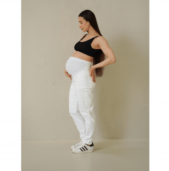 Джинсы для беременных Boyfriend Мамин Дім Джинс Белый 44000