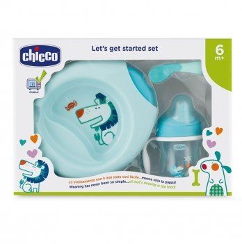 Набор посуды Meal Set 6m+ Chicco голубой