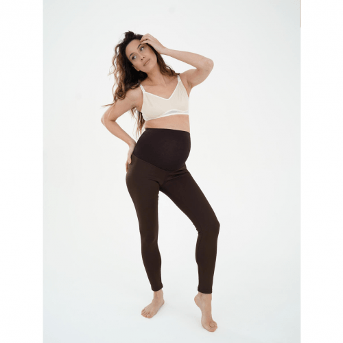 Лосины для беременных на флисе Мамин Дім Шоколадный 670