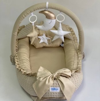 Кокон для новорожденных Happy Luna Babynest Irish Plush Plastik bag Бежевый 0235