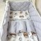 Детское постельное белье и бортики в кроватку Маленькая Соня Baby Mix Тедди серый Белый/Серый 0291128