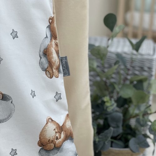 Детское постельное белье и бортики в кроватку Маленькая Соня Baby Mix Тедди бежевый Белый/Бежевый 0291129