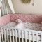 Детское постельное белье и бортики в кроватку Маленькая Соня Baby Mix Перо пудра Белый/Розовый 0291404