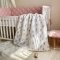 Детское постельное белье и бортики в кроватку Маленькая Соня Baby Mix Перо пудра Белый/Розовый 0291404