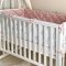 Детское постельное белье и бортики в кроватку Маленькая Соня Baby Mix Перо пудра Белый/Розовый 0291404