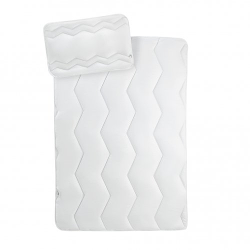 Детское одеяло и подушка для сна Papaella Comfort комплект Зигзаг Белый 8-29611