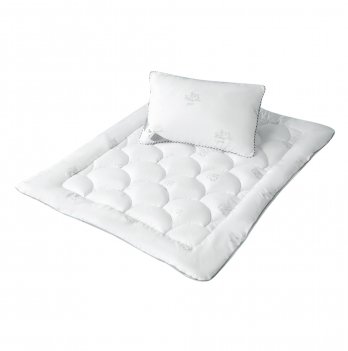 Детское одеяло и подушка для сна Papaella Super Soft комплект Белый 8-34923