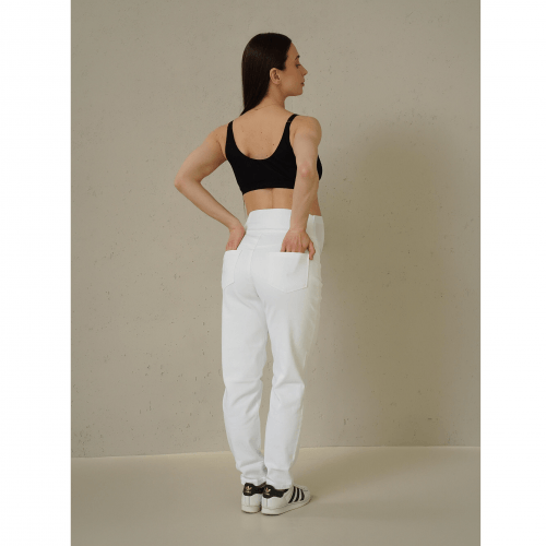 Джинсы для беременных Boyfriend Мамин Дім Джинс Белый 44000