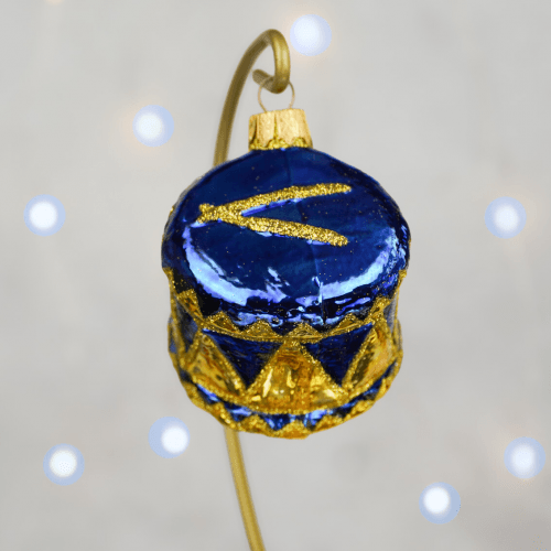 Елочная игрушка Santa Shop Барабан Синий 8 см 4820001180275