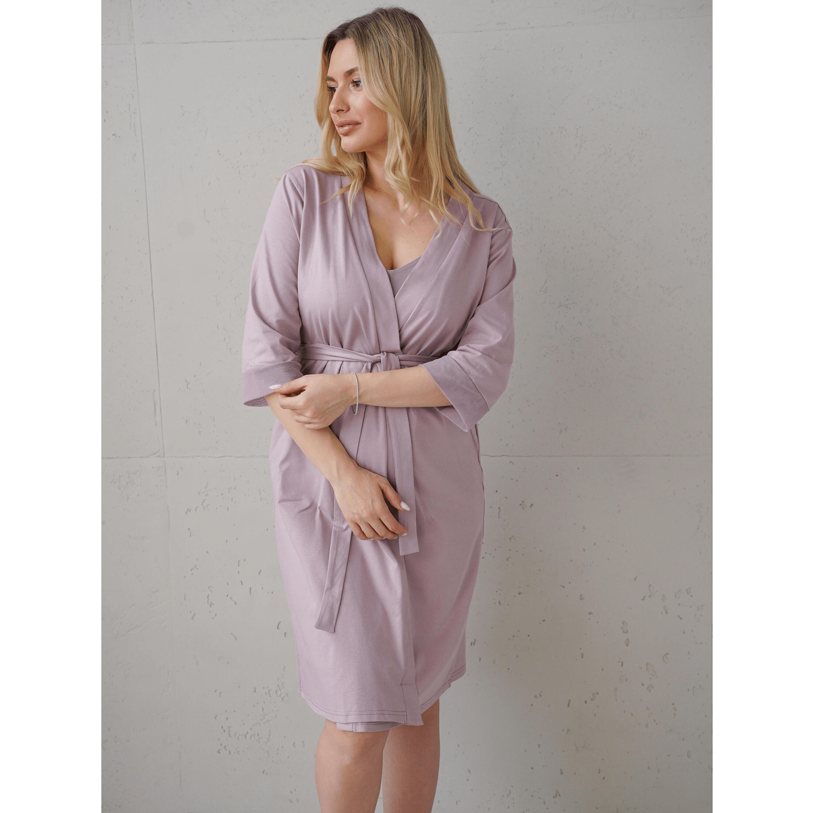 Халат для беременных и кормящих Мамин Дім Soft&Lace Аметист 25320