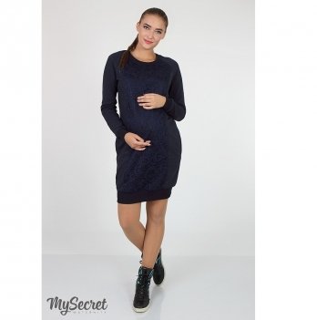 Платье для беременных и кормящих MySecret Margarita DR-36.151 темно-синий