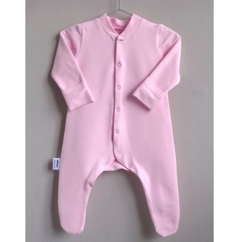 Человечек для новорожденных из двунитки MWing Classic Розовый от 0 до 6 мес 069-56