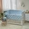 Бортики в кроватку стеганые Маленькая Соня Голубой/Белый 071007