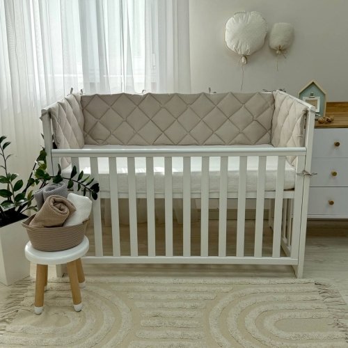 Бортики в кроватку стеганые Маленькая Соня Капучино 0710243