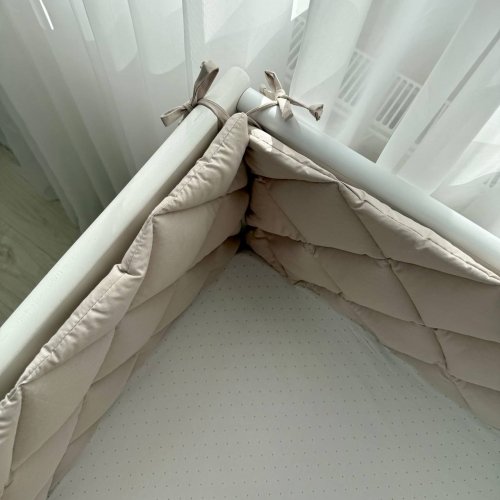 Бортики в кроватку стеганые Маленькая Соня Капучино 0710243