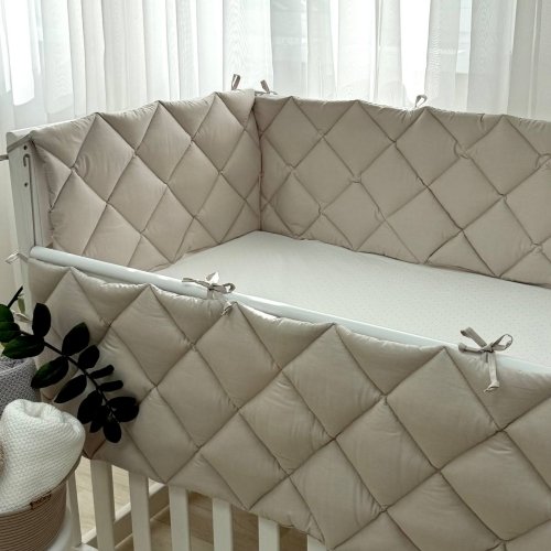 Бортики в кроватку стеганые Маленькая Соня Капучино 0710243