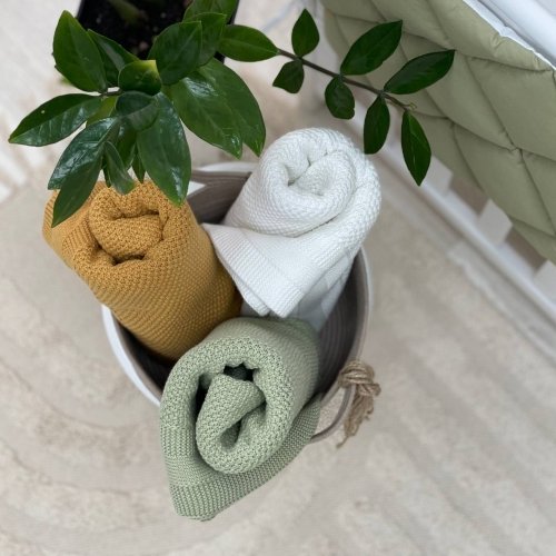 Бортики в кроватку стеганые Маленькая Соня Оливковый/Белый 0710648