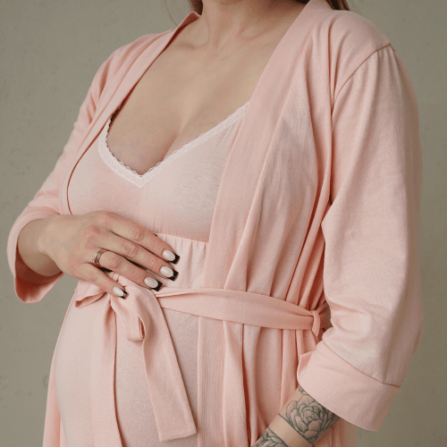 Халат для беременных и кормящих Мамин Дім Smart Care Светло-розовый 25316