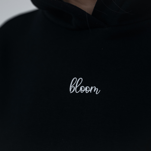 Худи для беременных и кормящих Мамин Дім Bloom Трикотаж с начесом Черный 29000