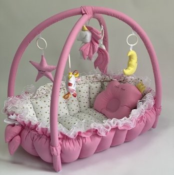 Кокон для новорожденных 2в1 Happy Luna Babynest Playmate Розовый 0731