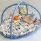 Кокон для новорожденных 2в1 Happy Luna Babynest Playmate Plastik bag Синий/Молочный/Коричневый 0758