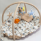 Кокон для новорожденных 2в1 Happy Luna Babynest Playmate Plastik bag Бежевый/Белый 0761