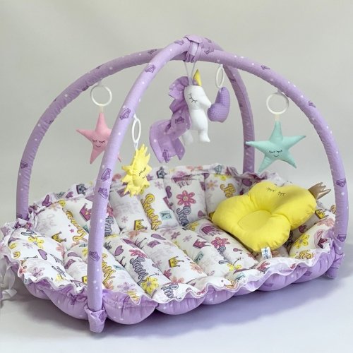 Кокон для новорожденных 2в1 Happy Luna Babynest Playmate Plastik bag Фиолетовый 0763