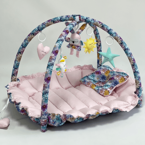 Кокон для новорожденных 2в1 Happy Luna Babynest Playmate Plastik bag Розовый/Синий 0770