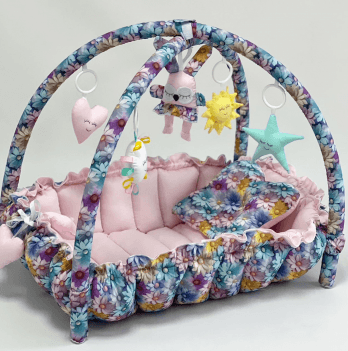 Кокон для новорожденных 2в1 Happy Luna Babynest Playmate Plastik bag Розовый/Синий 0770