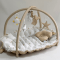 Кокон для новорожденных 2в1 Happy Luna Babynest Playmate Plastik bag Бежевый/Белый 0772