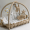 Кокон для новорожденных 2в1 Happy Luna Babynest Playmate Plastik bag Бежевый/Белый 0772