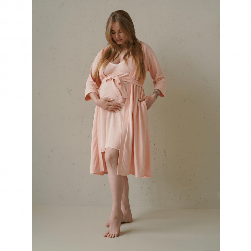 Халат для беременных и кормящих Мамин Дім Smart Care Светло-розовый 25316