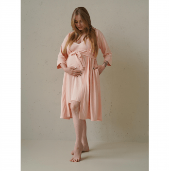 Халат для беременных и кормящих Мамин Дім Smart Care Светло-розовый 25316