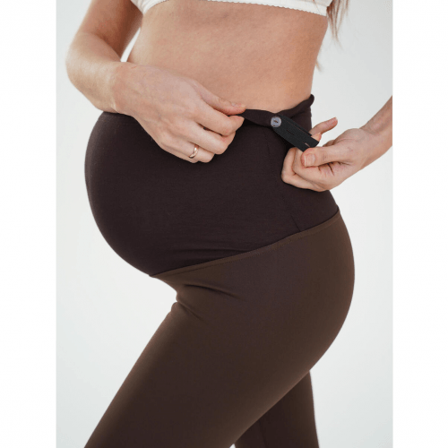 Лосины для беременных на флисе Мамин Дім Шоколадный 670