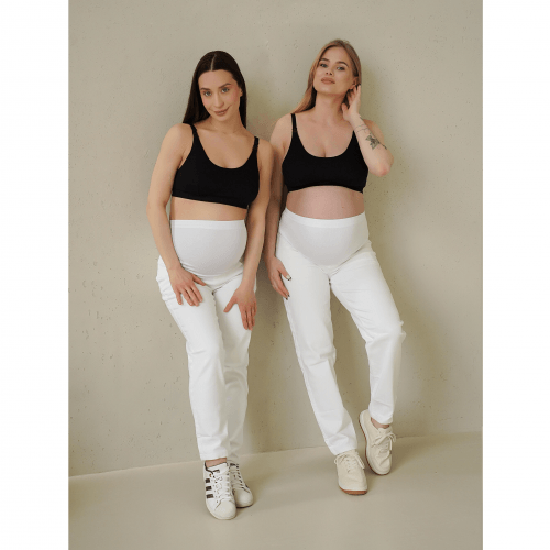 Джинсы для беременных Boyfriend Мамин Дім Джинс Белый 44000