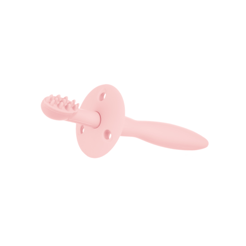 Детская зубная щетка силиконовая с ограничителем Canpol babies Розовый 51/500_pin