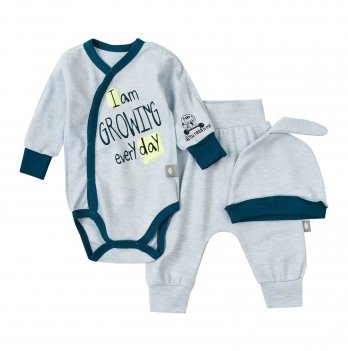 Набор одежды для новорожденных ЛяЛя 0 - 3 мес Интерлок Голубой К5ІН015_2-204
