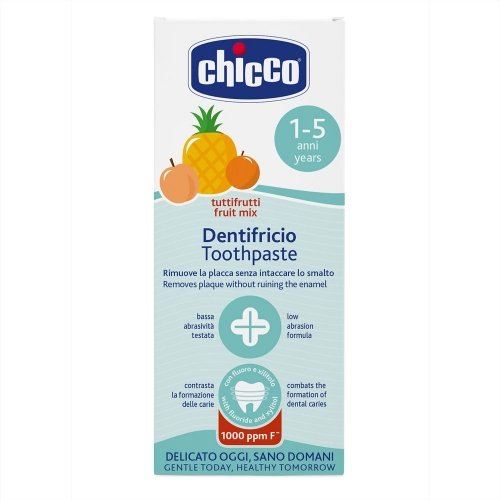 Детская зубная паста Chicco Тутти-Фрутти с фтором 50 мл 10608.00