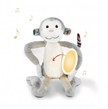 Музыкальная мягкая игрушка ночник для детей Zazu Max Обезьянка ZA-MAX-01
