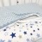 Плед для новорожденных Oh My Kids Звездный карнавал Бязь/Плюш Голубой 100х80 см КУ-033-ХП