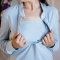 Блуза для кормящих мам Toulouse Lullababe с длинным рукавом голубой