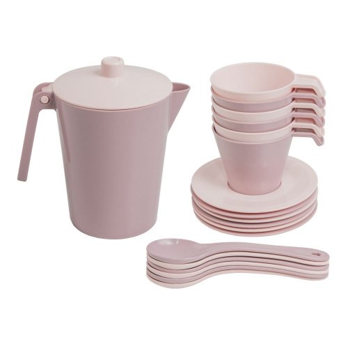 Игровой набор посудки Тигрес Кофейный Релакс 19 шт Розовый 39804