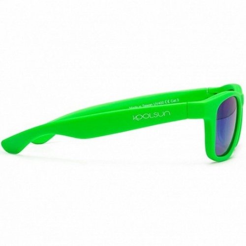 Детские солнцезащитные очки Koolsun серии Wave, размер 3+, неоново-зеленый