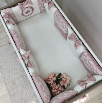 Бортики в кроватку BBChic Коллекция №1 Classic Розовый 5030101