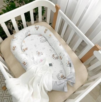 Кокон для новорожденных Маленькая Соня Nordic Тедди серый Серый 5019128
