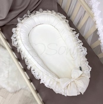 Кокон для новорожденных Маленькая Соня Elegance Молочный Молочный 504535