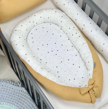 Кокон для новорожденных Маленькая Соня Nordic Горошки Желтый 50116618